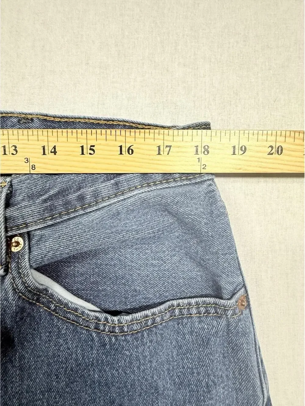 Levi 505 Jeans Mens 38X34 (36x31.5) Blue Medium Cotton Western Straight Leg EUC‎